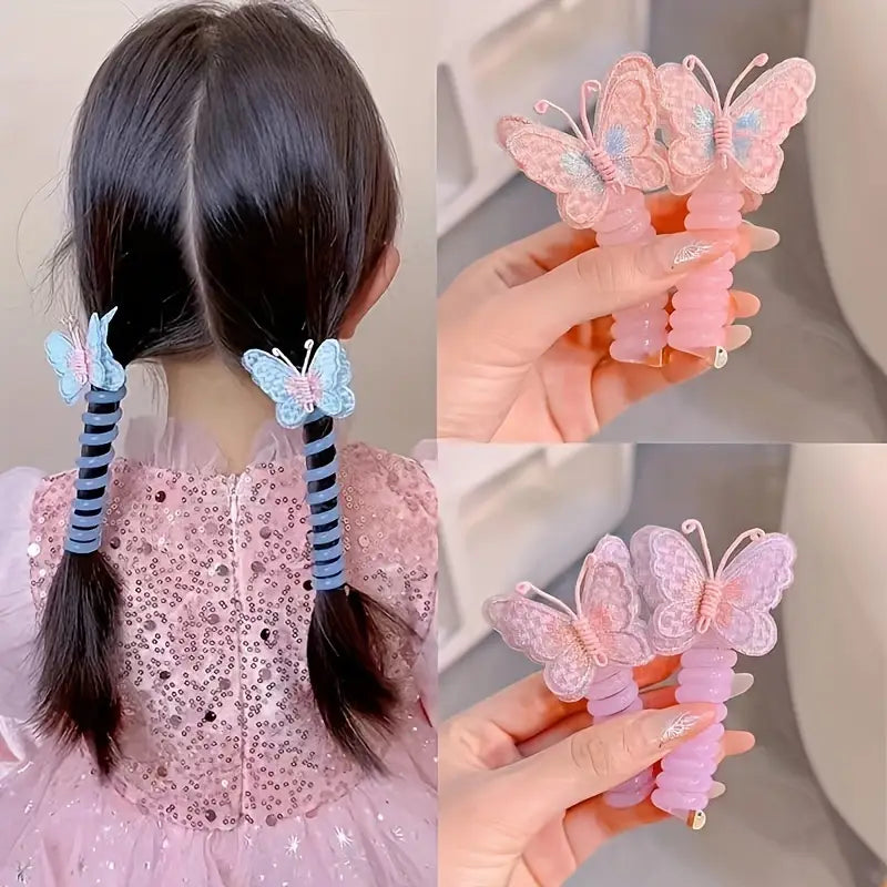 LOT DE 6 barrettes à cheveux en forme de papillon