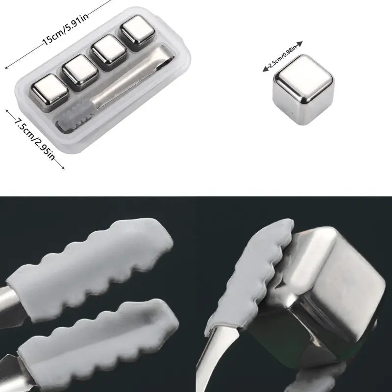 Glaçons Réutilisables en Acier Inoxydable 304 - Refroidissement Intense Sans Dilution
