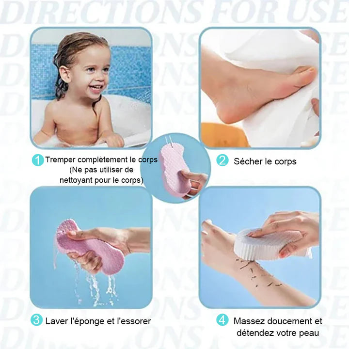 Éponges de bain extensibles