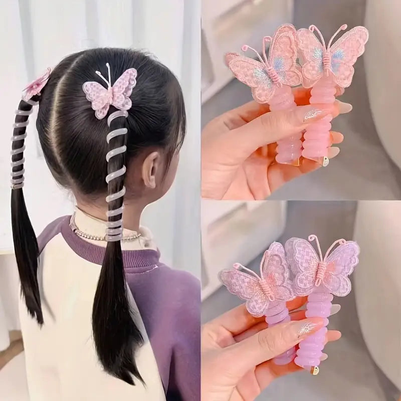 LOT DE 6 barrettes à cheveux en forme de papillon