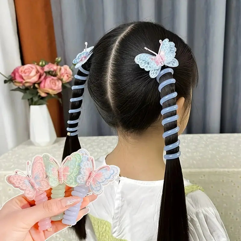 LOT DE 6 barrettes à cheveux en forme de papillon