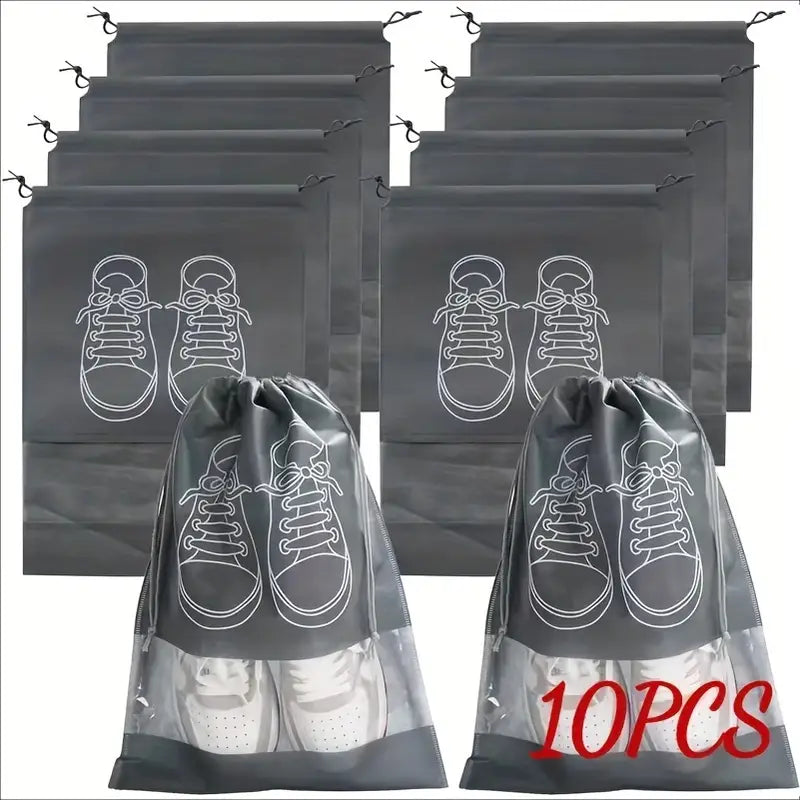 10Pièces Sacs de Rangement pour Chaussures Légers et Imperméables