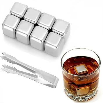 Glaçons Réutilisables en Acier Inoxydable 304 - Refroidissement Intense Sans Dilution