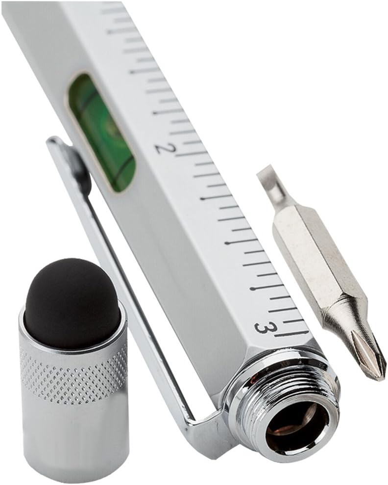 Stylo à bille multifonction 6 en 1 en métal de luxe