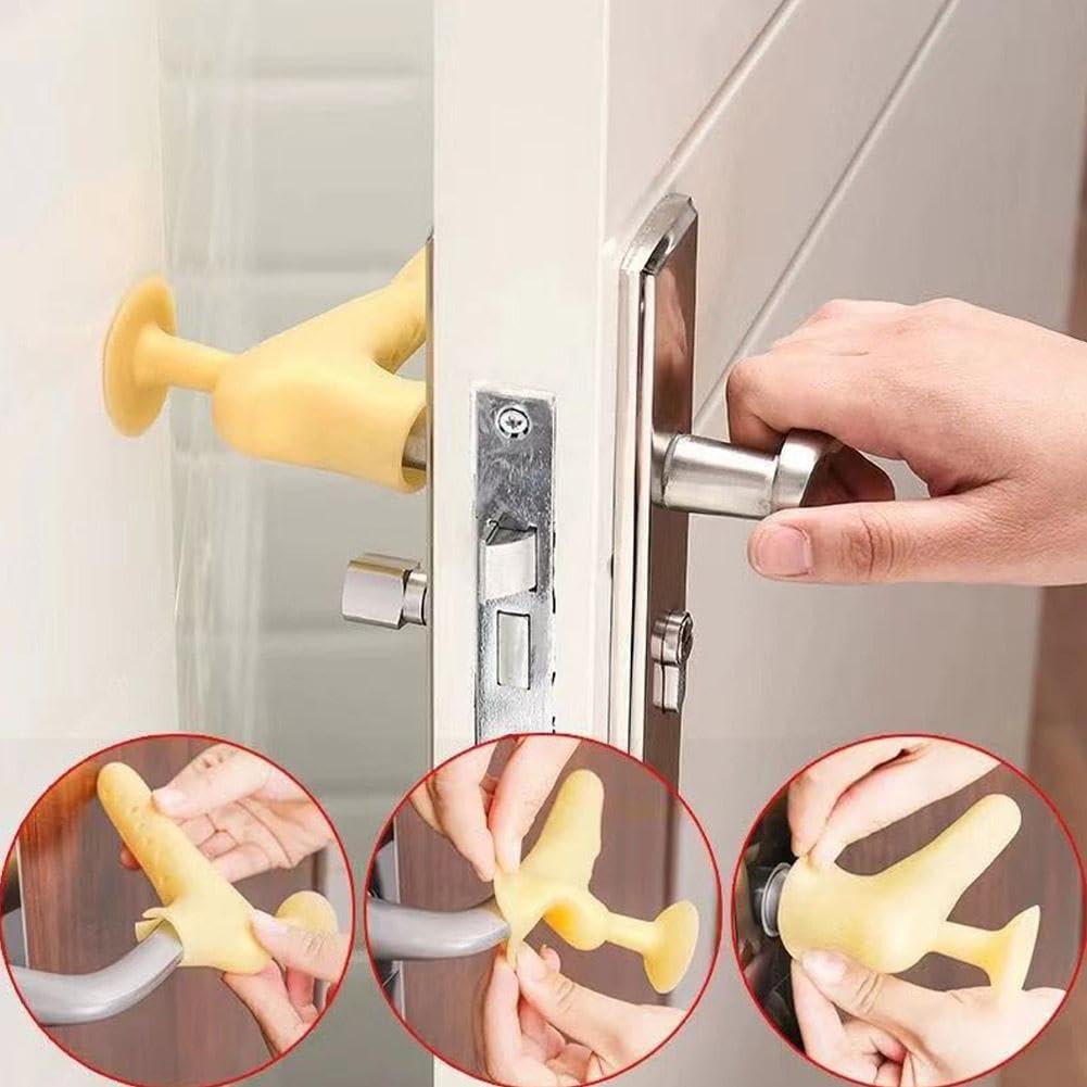 4 Pièces Protecteurs de Poignée de Porte en Silicone