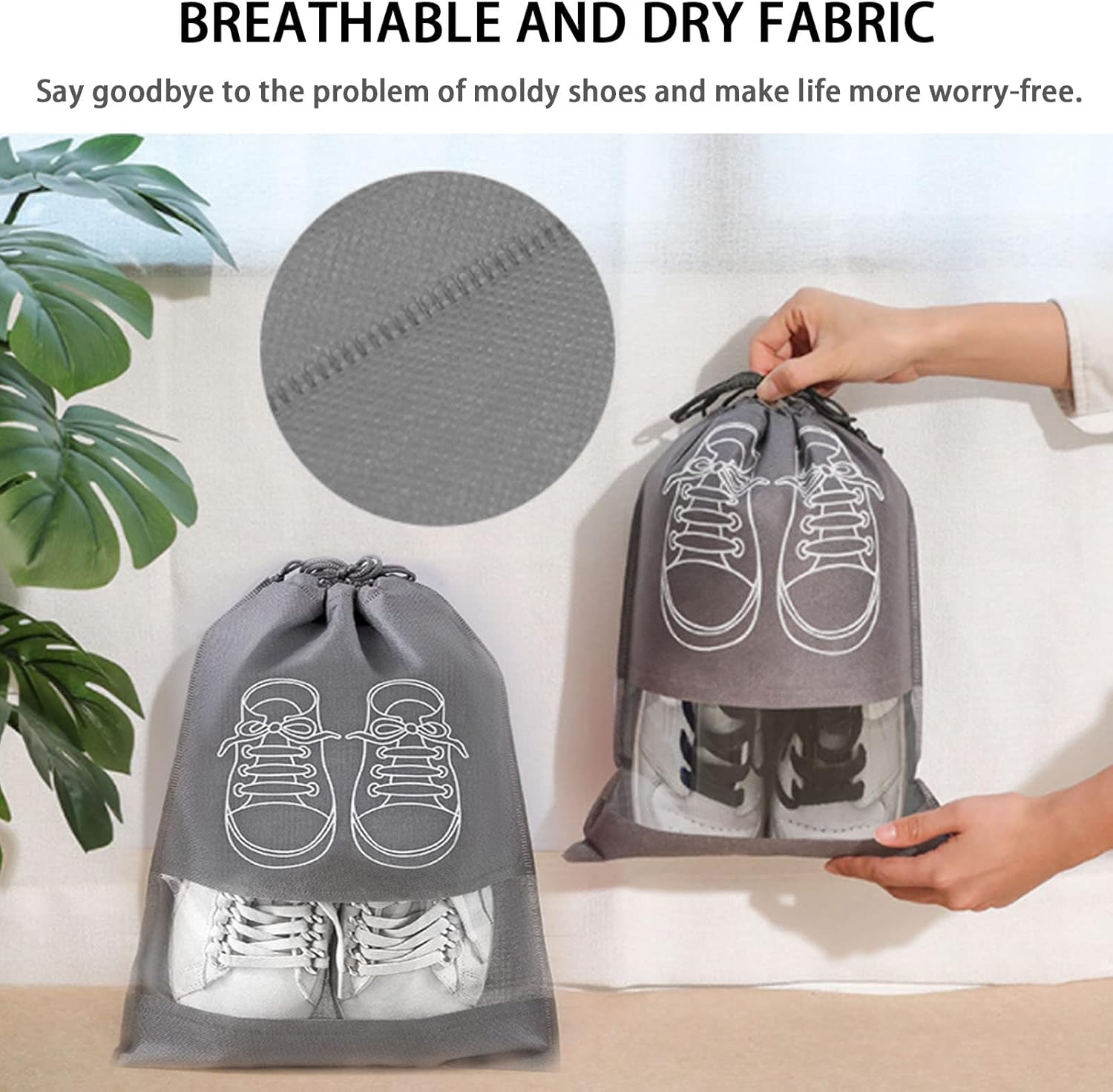 10Pièces Sacs de Rangement pour Chaussures Légers et Imperméables