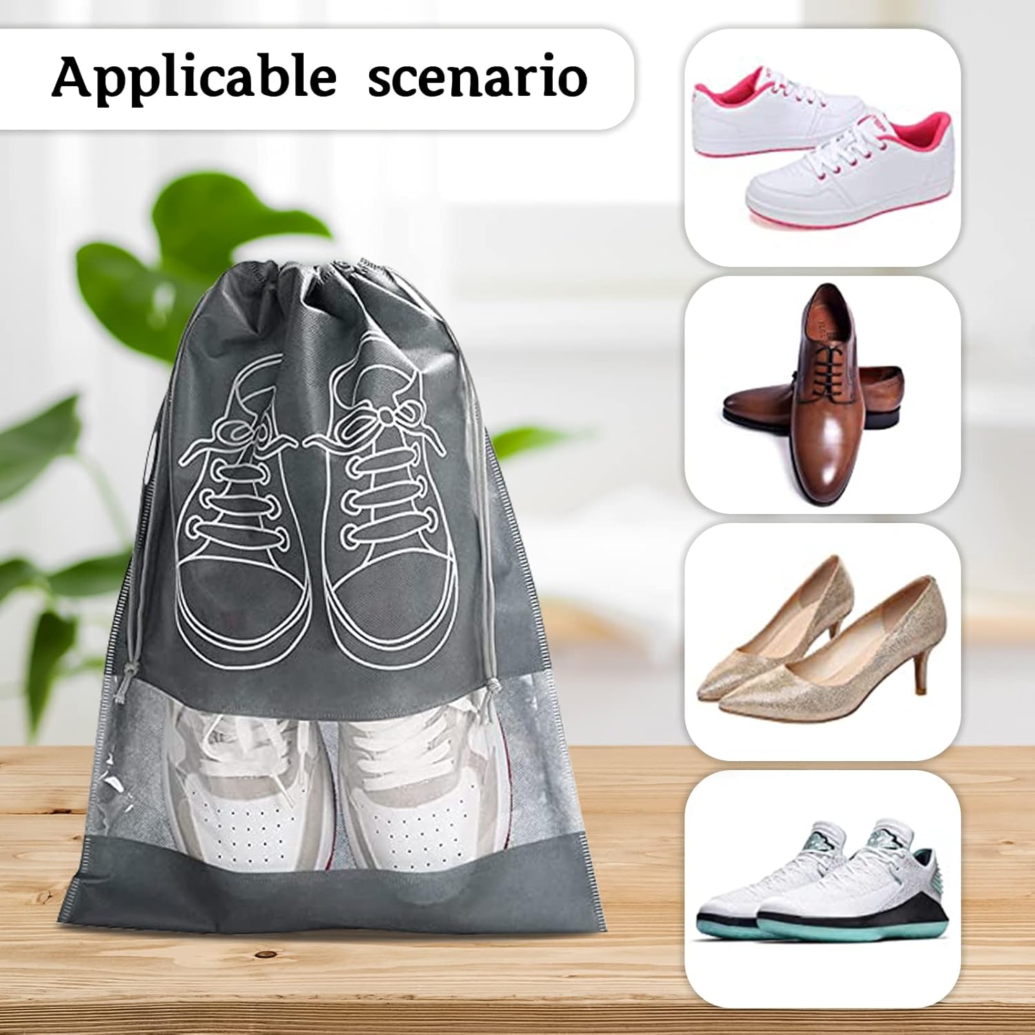 10Pièces Sacs de Rangement pour Chaussures Légers et Imperméables