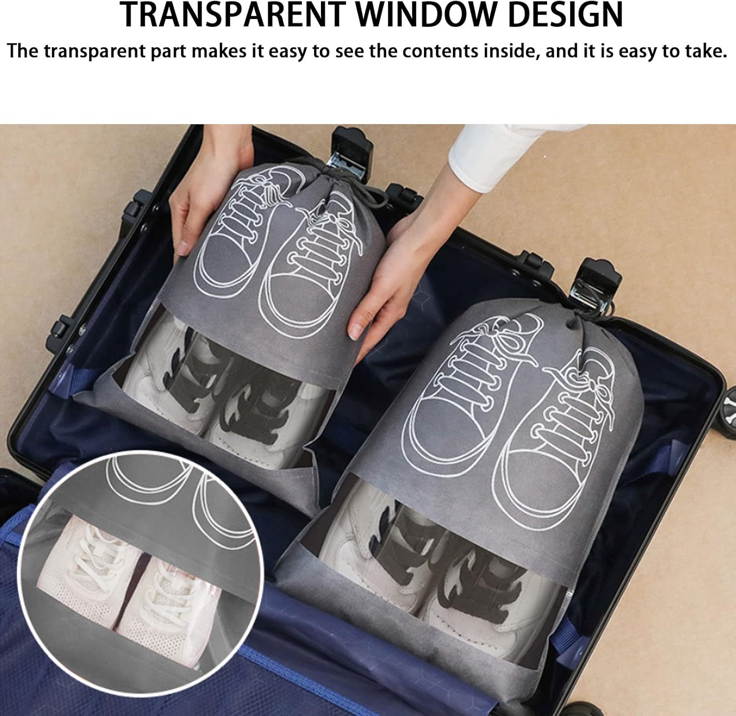 10Pièces Sacs de Rangement pour Chaussures Légers et Imperméables