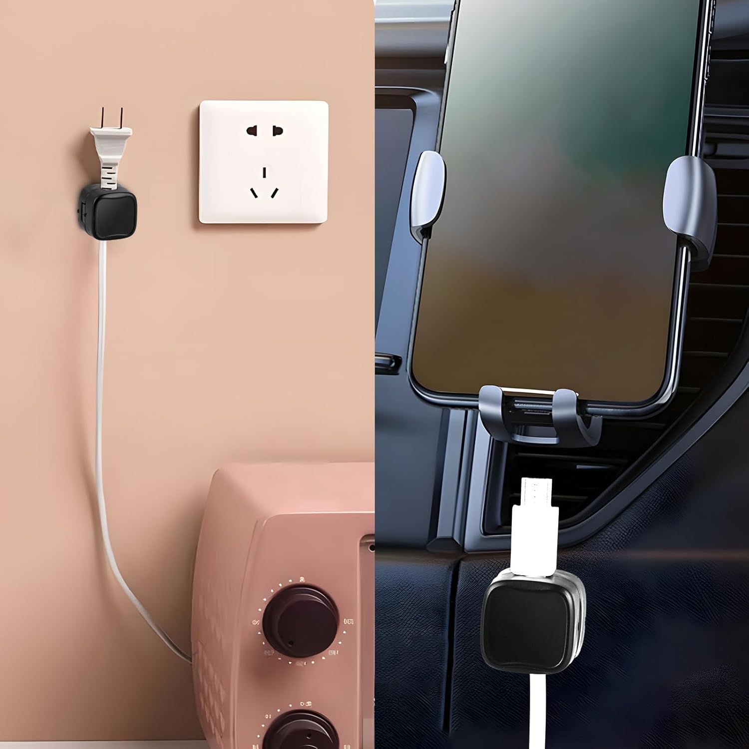 LOT DE 6 Clips magnétiques pour câbles