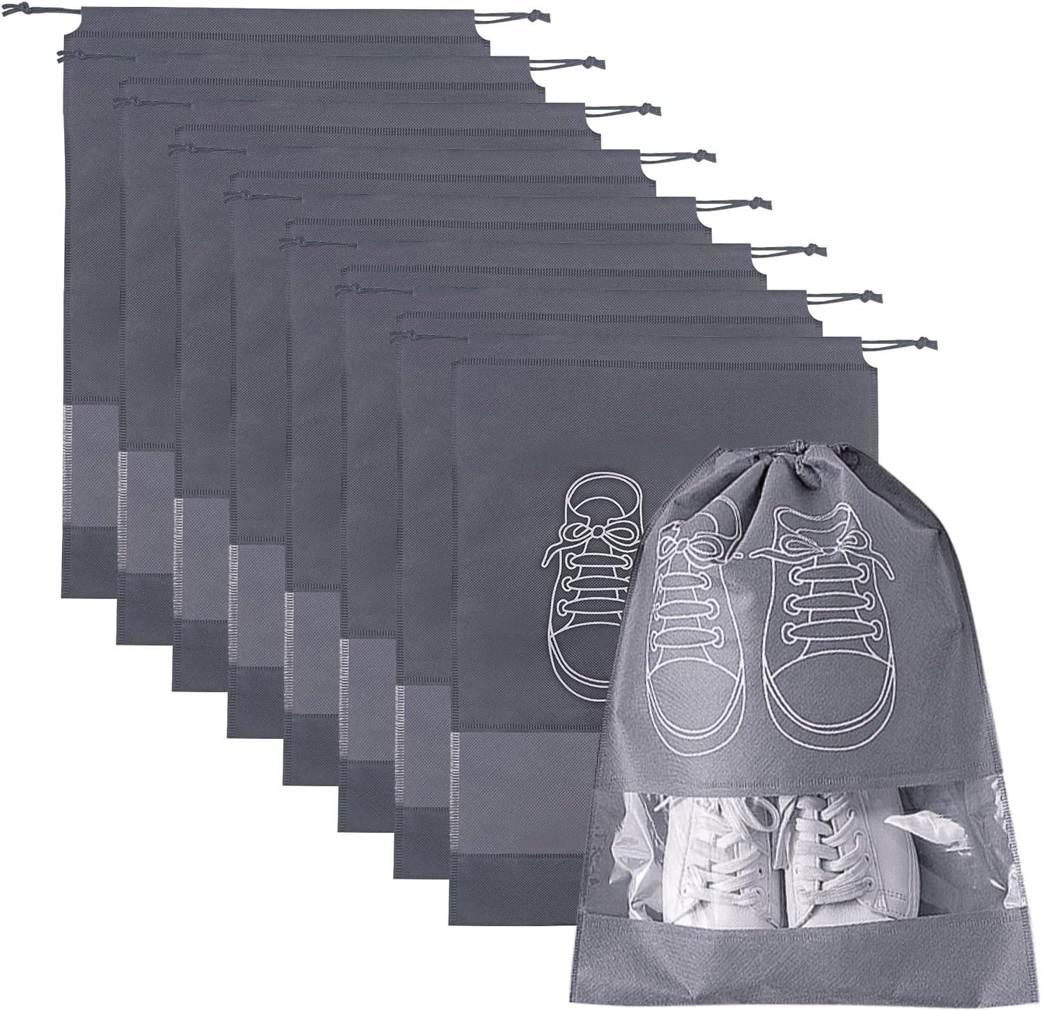 10Pièces Sacs de Rangement pour Chaussures Légers et Imperméables