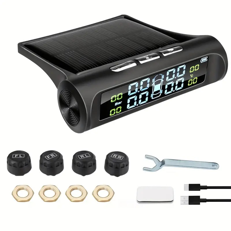 Système de Surveillance de Pression des Pneus TPMS – Affichage Digital & Capteurs Externes