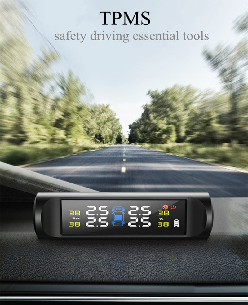 Système de Surveillance de Pression des Pneus TPMS – Affichage Digital & Capteurs Externes