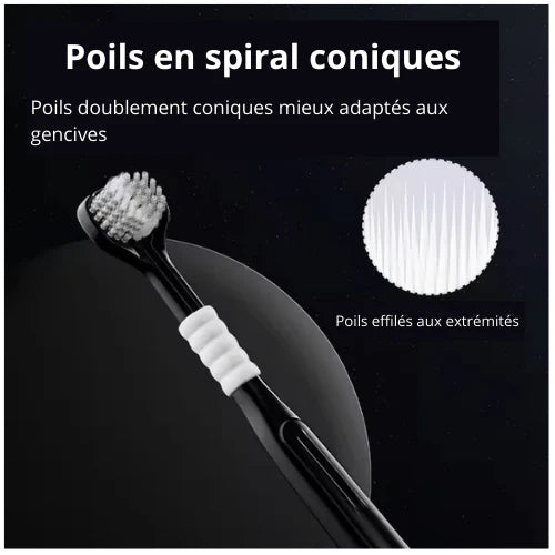 LOT de 4 Brosse à Dents à Trois Têtes