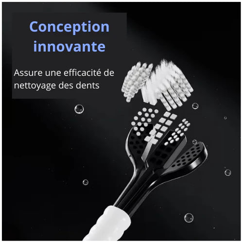 LOT de 4 Brosse à Dents à Trois Têtes