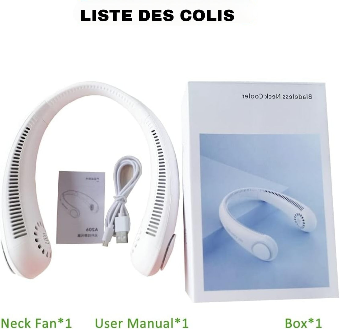 Ventilateur de Cou portable sans boiteux