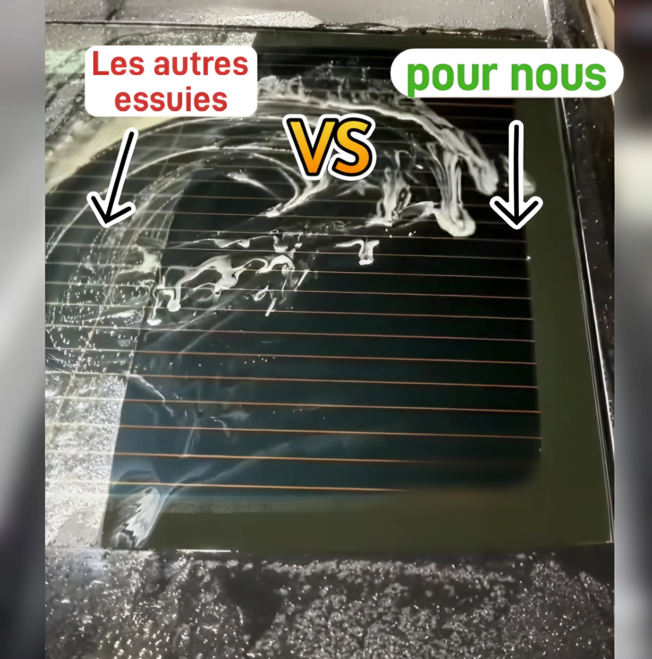 Kit d'essuie-glace antibuée avec éponge d'application