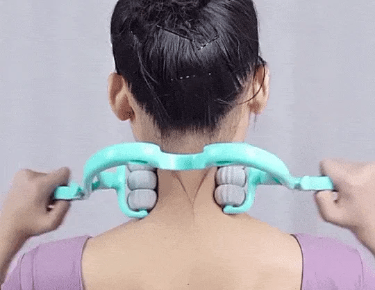Masseur de cou à 6 points de pression à roulettes