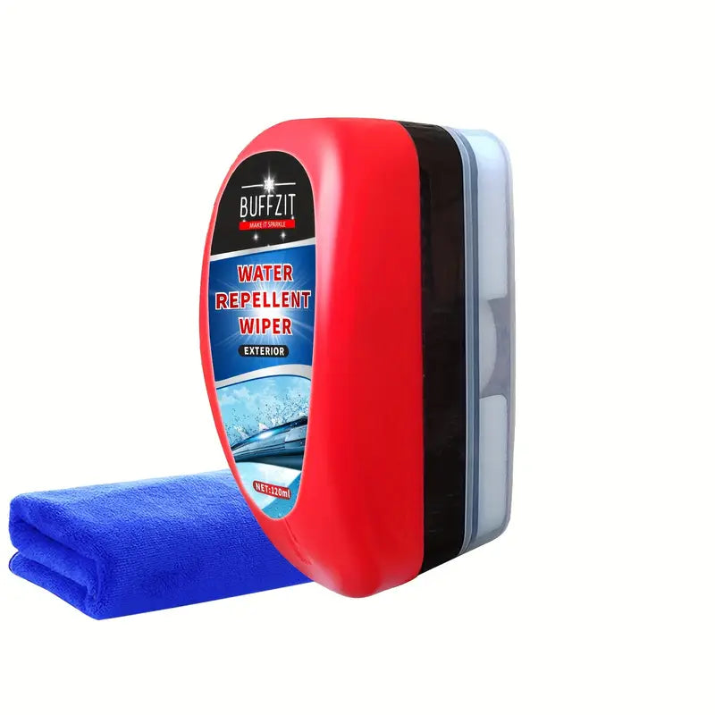 Kit d'essuie-glace antibuée avec éponge d'application