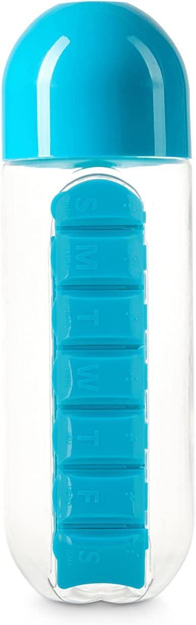 Pilulier avec bouteille d'eau