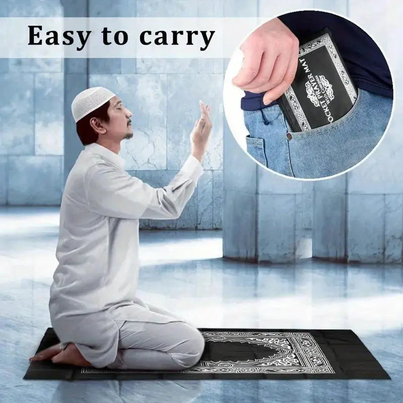 Tapis de prière portable avec boussole