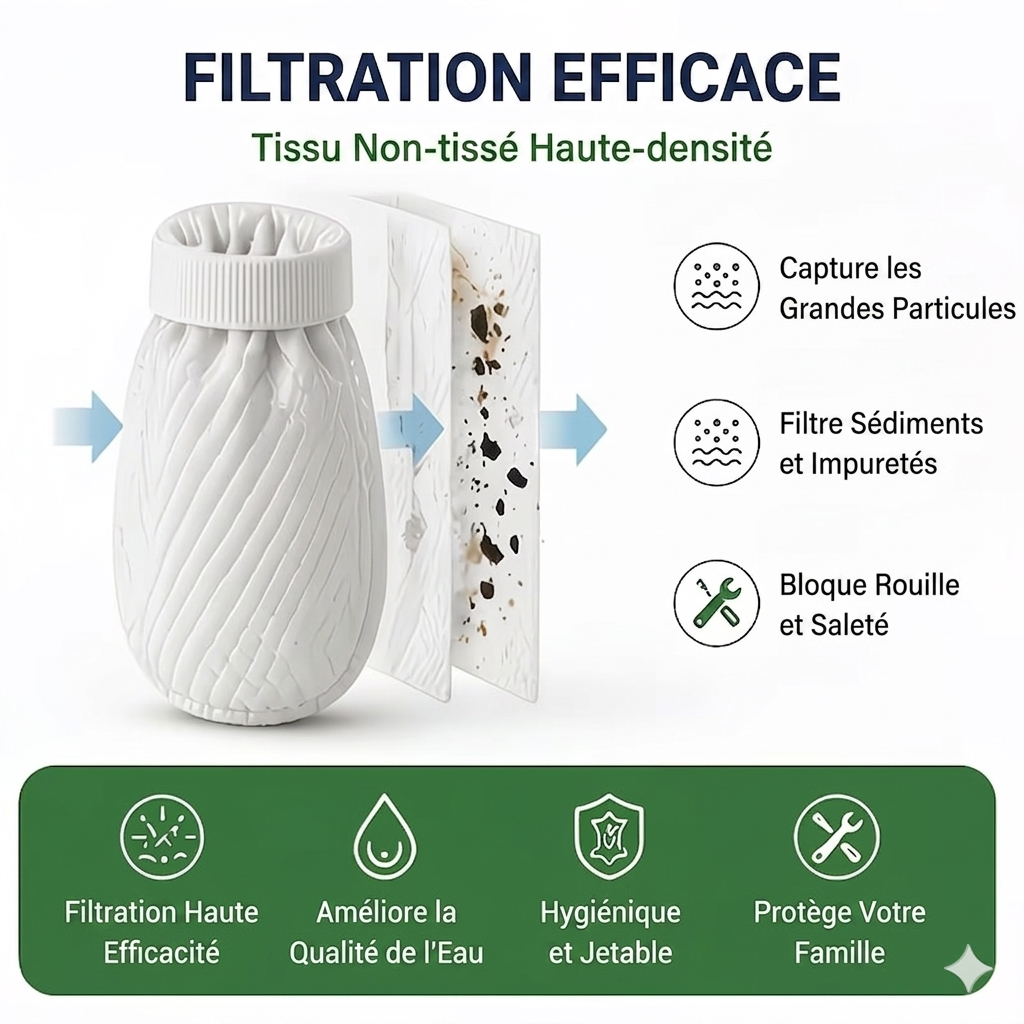 Pack(20) Filtre de Robinet Anti-Impuretés Premium